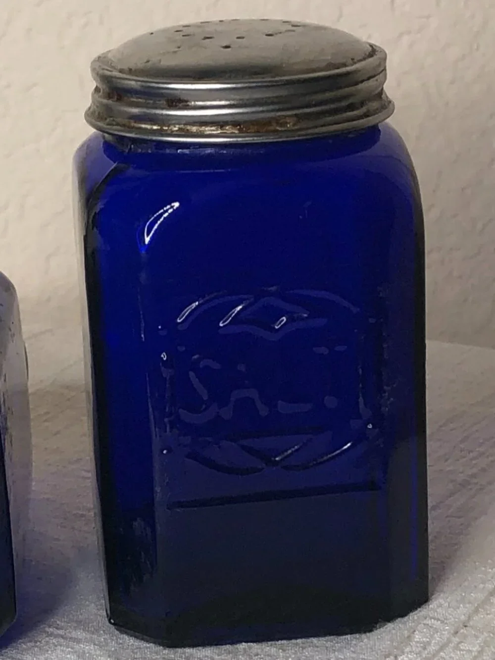 Lovely, Vintage Cobalt Blue Salt & Pepper Shakers- Crownford Glassware